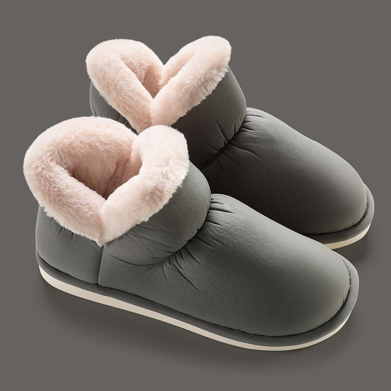 suntek朴西保暖棉鞋女冬季家居加厚月子鞋加绒情侣包跟防滑棉拖鞋女
