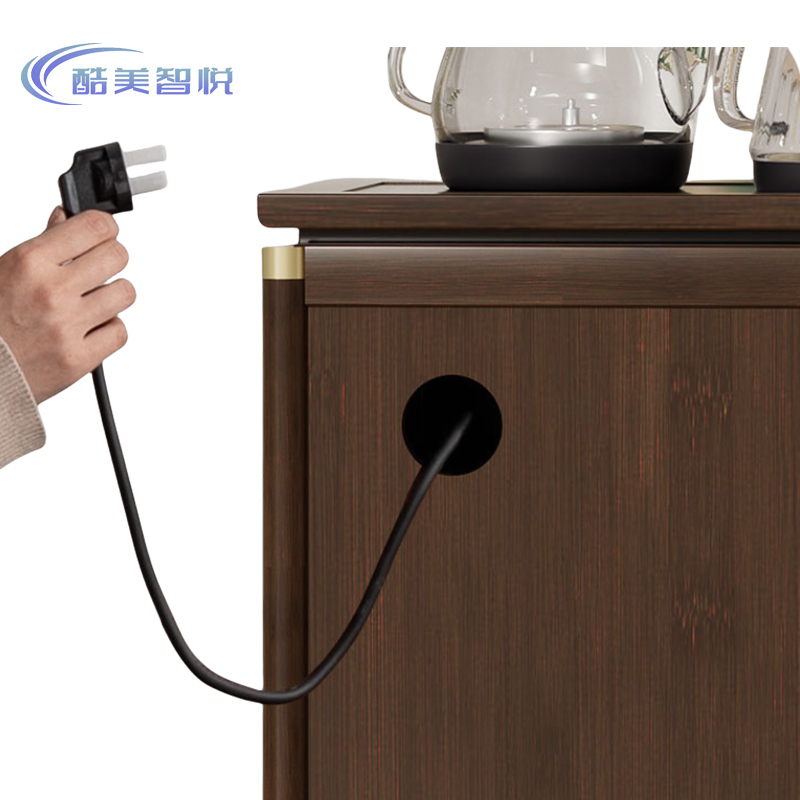 酷美智悦 移动茶水柜玻璃煮茶电器70*40*33cm KM-JZ456 个高清大图