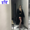 Ideamini网红小众黑丝袜超薄性感到大腿长筒袜无硅胶红边黑丝女高筒过膝袜