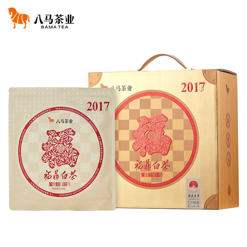 八马茶业 福鼎白茶白牡丹2017年手掰饼 5饼装750g茶叶礼盒送礼高清大图