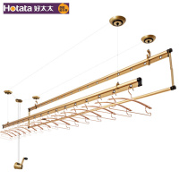好太太(Hotata) GW-6601D 手摇式晾衣架 升降晾衣架阳台 加厚双杆式三杆 自动晾衣晒架