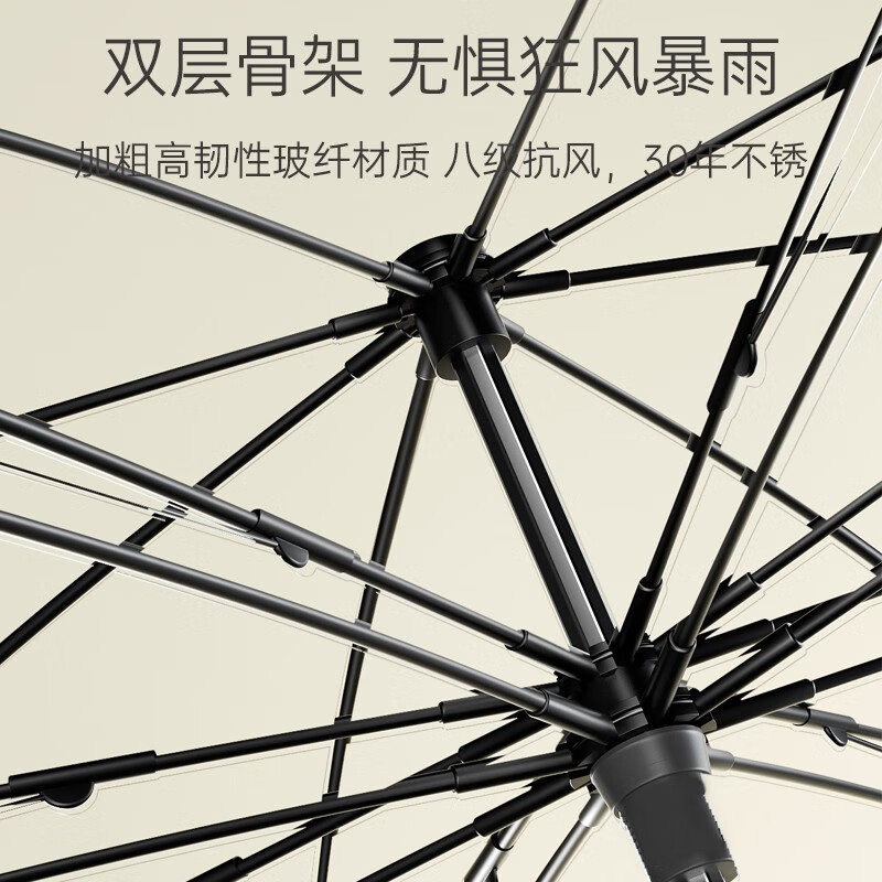 左都 ZD148长柄手持反向伞 长柄雨伞 星空黑反向伞高清大图
