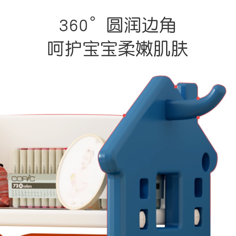 书架绘本架儿童玩具收纳架收纳柜子整理宝宝置物箱储物分类多层收纳柜 三维工匠高清大图