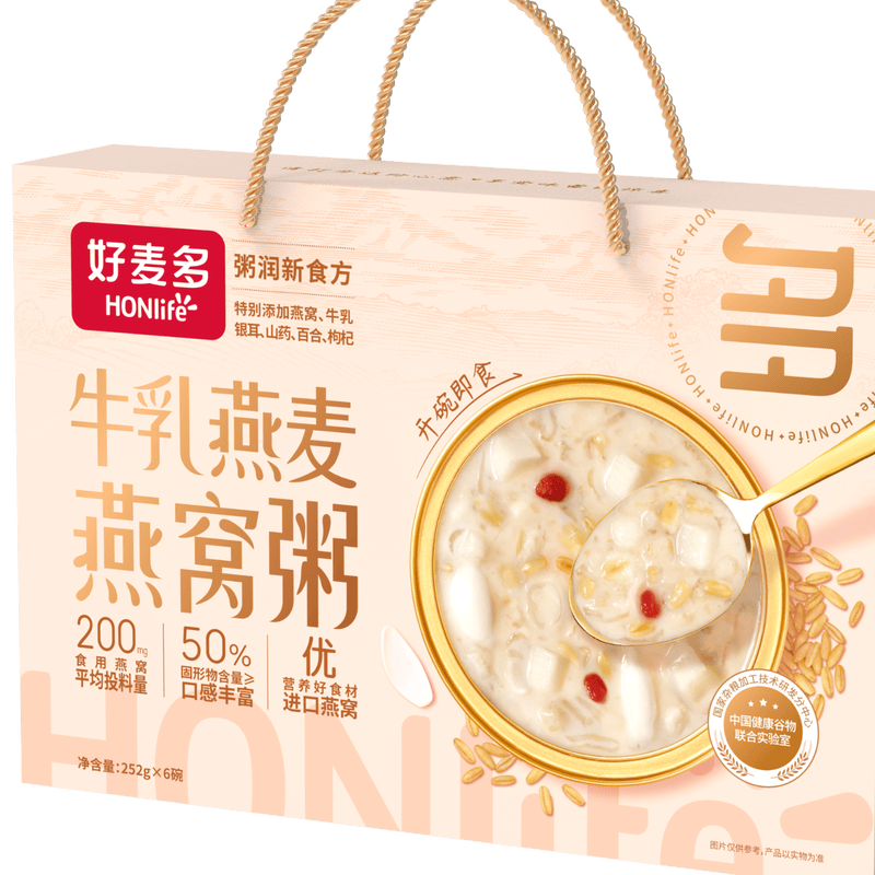 好麦多 营养养胃早餐即食牛乳燕麦燕窝粥1512g