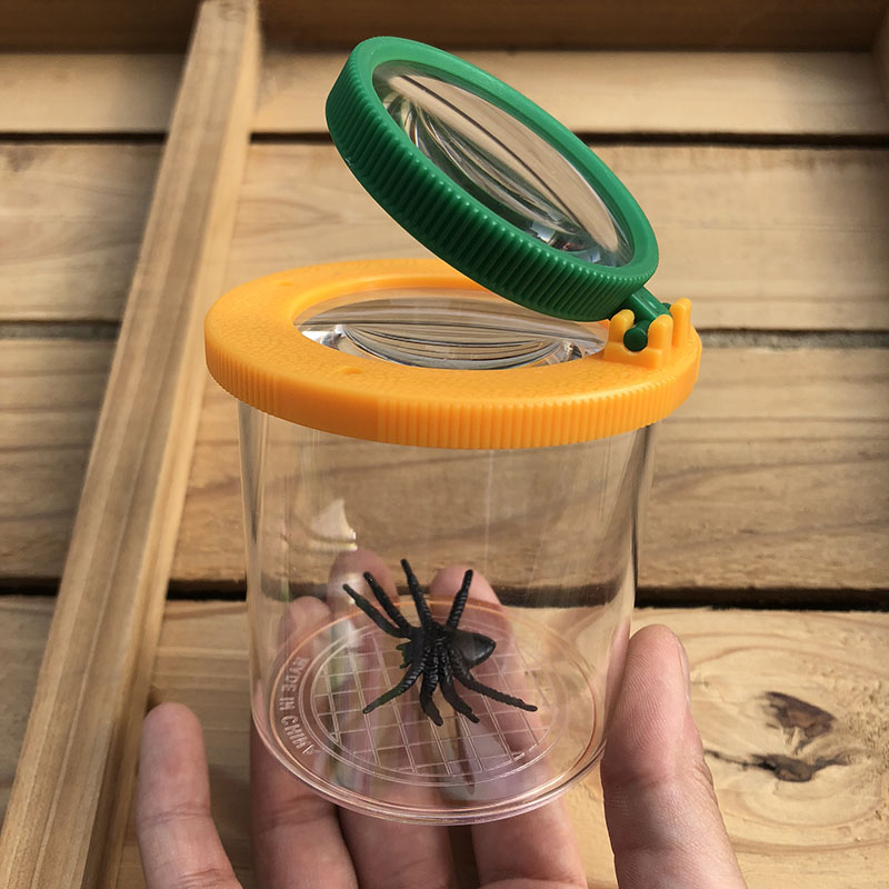 迷你款黄|蝴蝶昆虫观察盒户外探索儿童虫子收集器采集箱捕捉工具放大