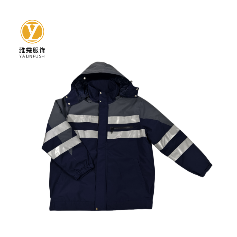 雅霖服 高可视性警示防护服 羽绒服三件套(可定制)YLF-25052603 套 下单备注尺码 深蓝色