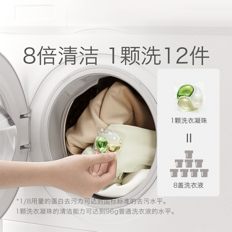 babycare宝宝专用洗衣凝珠婴幼儿童洗衣球洗衣珠三合一去污渍28颗*2盒