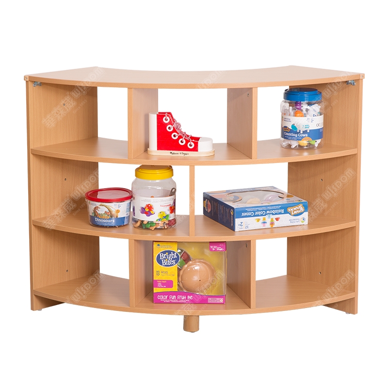 YZY1-KS021-12 凯斯3层弧形柜-新榉木纹 #高清大图