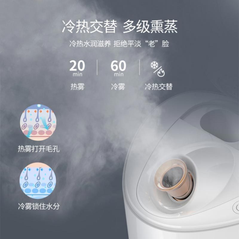 美克斯(MKS)蒸脸器 NV8398A 美容仪器冷热喷纳米喷雾保湿补水仪家用脸部补水毛孔清洁器360度旋转蒸脸