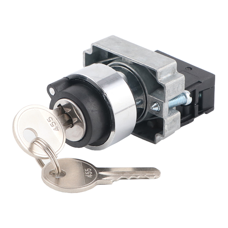 施耐德电气xb2b钥匙开关自锁型中抽出xb2bg33c选择开关