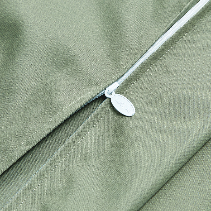 罗莱 简粹60S全棉贡缎四件套绿色200*230cm高清大图