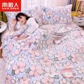 南极人雪花绒毛毯单件床单法兰绒珊瑚绒盖毯午睡毯子盖腿毛巾被瑚 200x230cm双人用-约1.9斤 花朵女孩