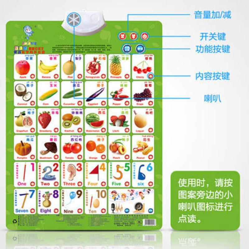 儿童认知有声挂图学数学认数字认数1至100宝宝玩具发声语音早教书 宝宝宝自我认知