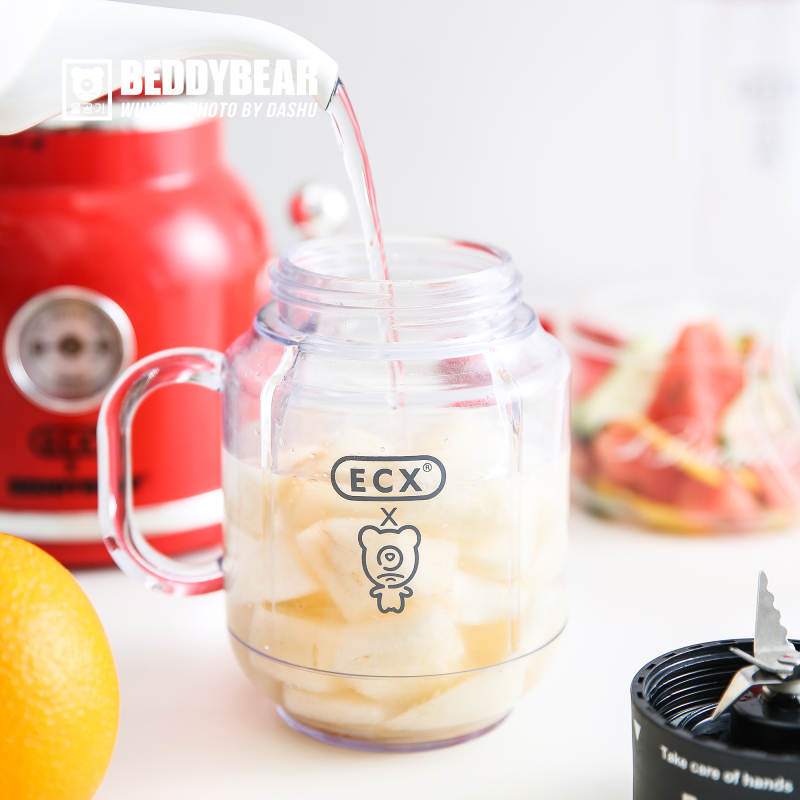 网红杯具熊(BEDDYBEAR)官方正品ECX家用电机全自动榨汁杯料理机果汁机电动果蔬榨汁机水果碰碰机-明星倾力推荐同款