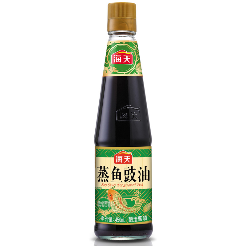 海天蒸鱼豉油450ml*1瓶家用装清蒸海鲜炒饭剁椒鱼头调味品酱油