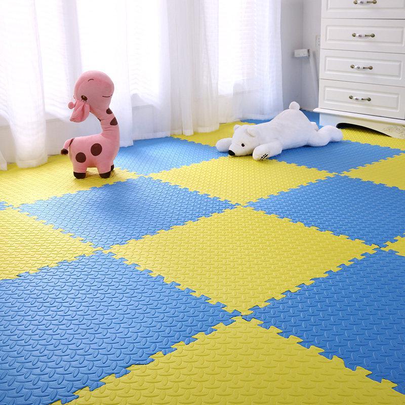 泡沫地垫卧室儿童60爬行垫家用拼图地板垫加厚拼接爬爬垫30 红 60x60x