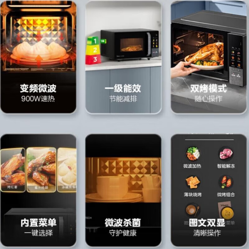 美的(Midea)23L家用变频微波炉 PC23A6高清大图