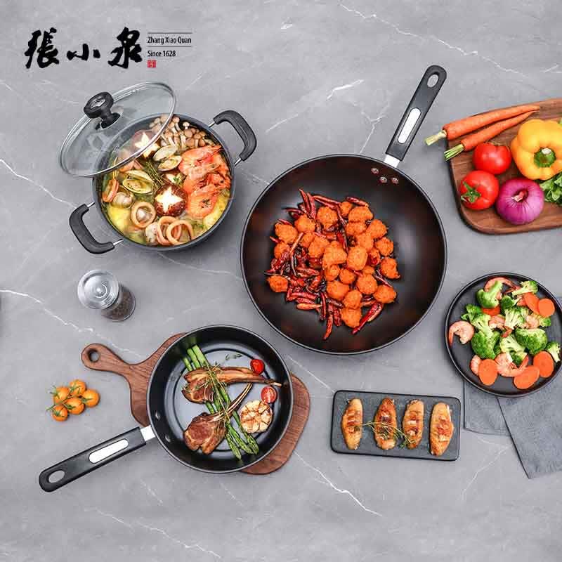 张小泉锦厨系列之精铁锅具三件套C35260100高清大图