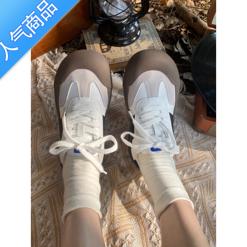 SUNTEK 日系厚底丑萌大头鞋女2023夏新款透气百搭帆布学生小白头高清大图