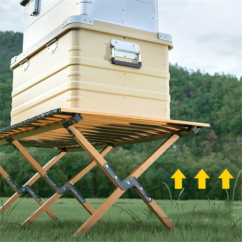 闪电客户外折叠桌子铝合金蛋卷桌便携式野炊野餐露营桌椅用品装备全套