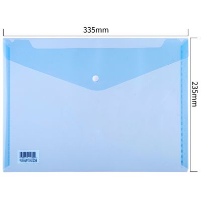 得力(deli)10只A4加厚按扣透明文件袋 防水资料袋 试卷收纳袋文件保护 学科分类 学习用品 5505蓝色