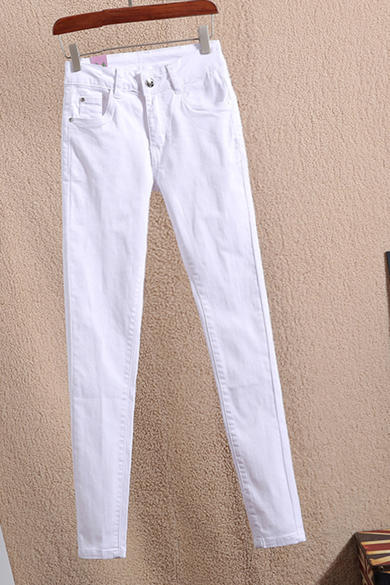 suntek白色打底裤女秋季新款紧身显瘦小脚铅笔九分裤修身百搭女裤女