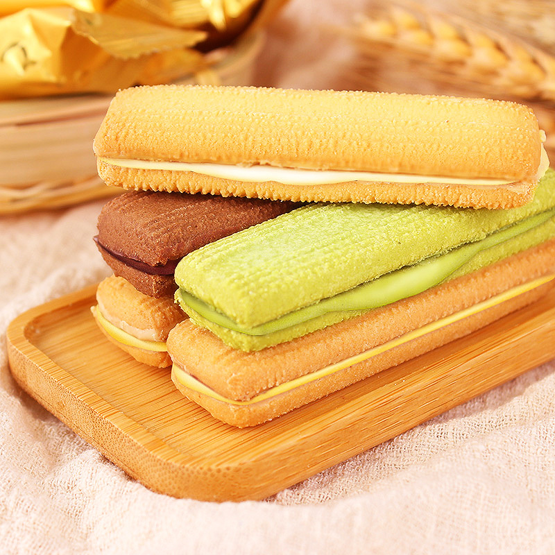 [校园专享]麦程夹心曲奇饼干60g*1盒休闲零食饼干