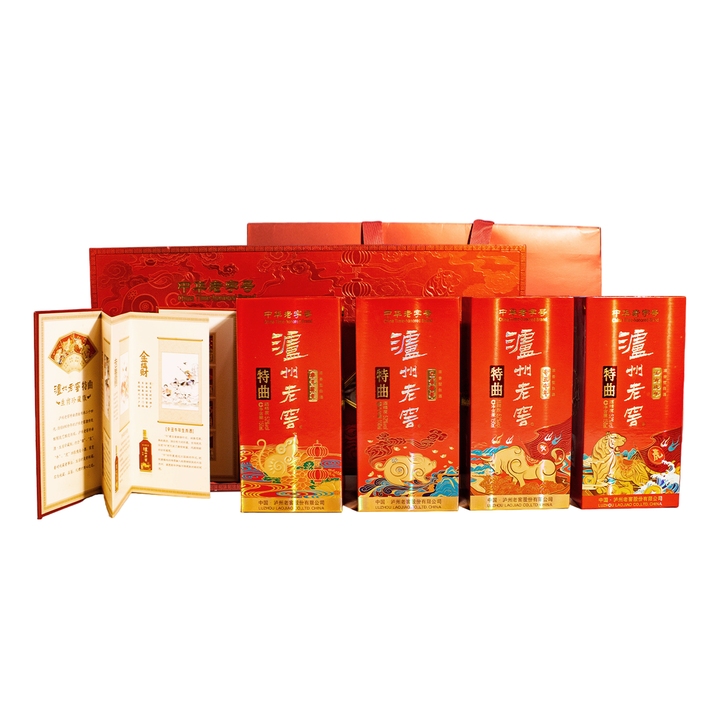 泸州老窖 老字号特曲生肖珍藏版礼盒 (52度150ml*4)盒*1盒 浓香型白酒高清大图