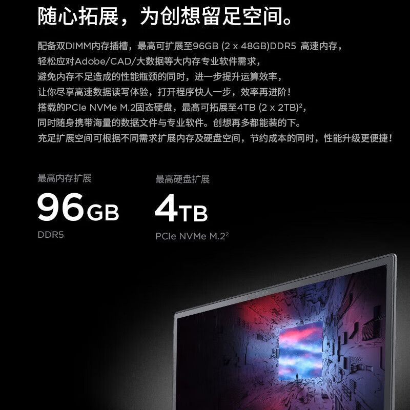 联想ThinkPad P16v英特尔16英寸笔记本电脑 i9-13900H 32G 1TB RTX 2000-8G 标配高清大图
