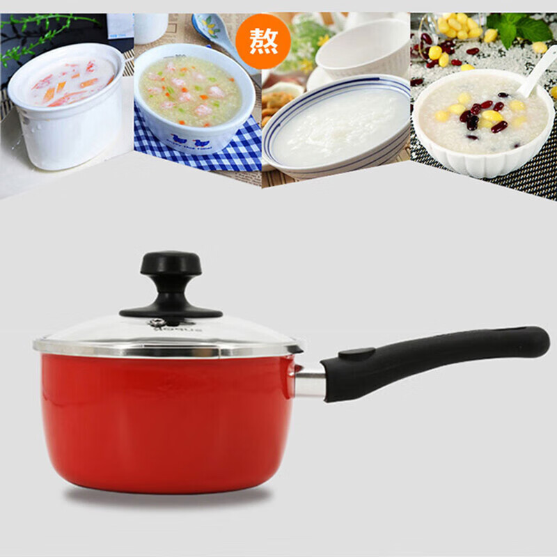 苏泊尔中国红不粘组合套装VTP1605T煎锅28cm汤锅20cm奶锅16cm高效加热耐用抗刮易洁光滑高清大图