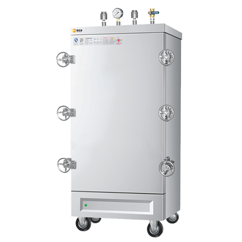 疆途者 商用电蒸箱蒸饭车单门12盘豪华电脑款电蒸饭柜 380V 12kW SJTZ-S1DC-8005高清大图