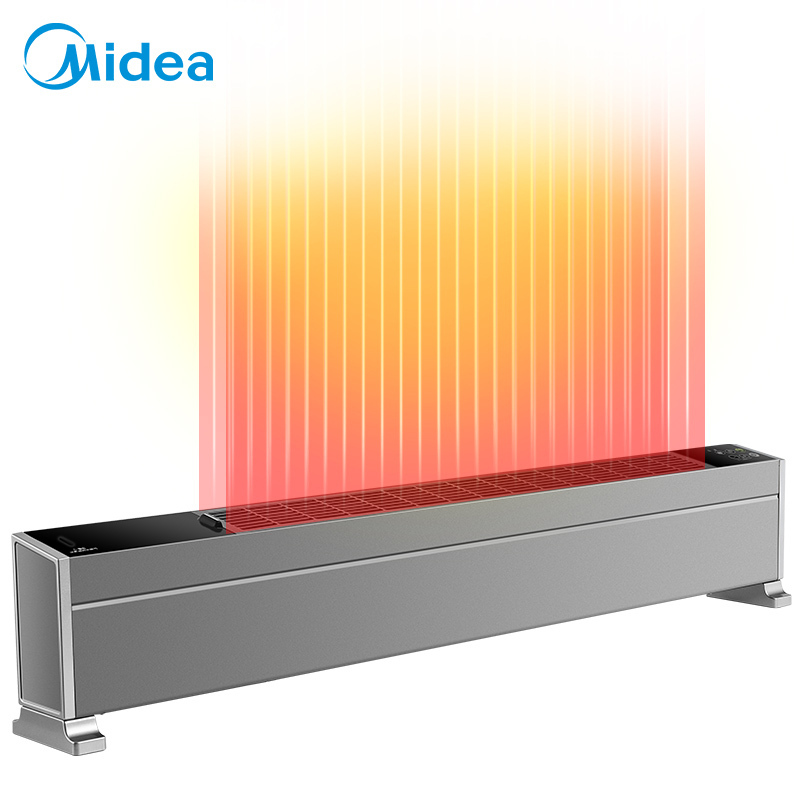 美的(Midea) 取暖器踢脚线HDX22H 石墨烯加湿 2200W IPX4级防水 24H预约定时 居浴两用