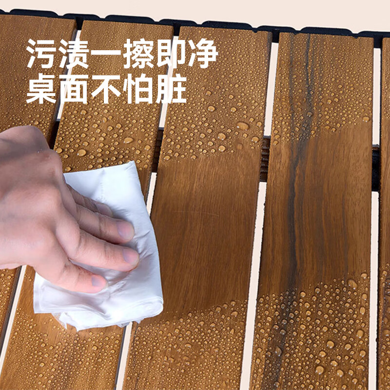 趣游帮150方管脚架木纹碳钢便携蛋卷桌(Y69) 1个高清大图