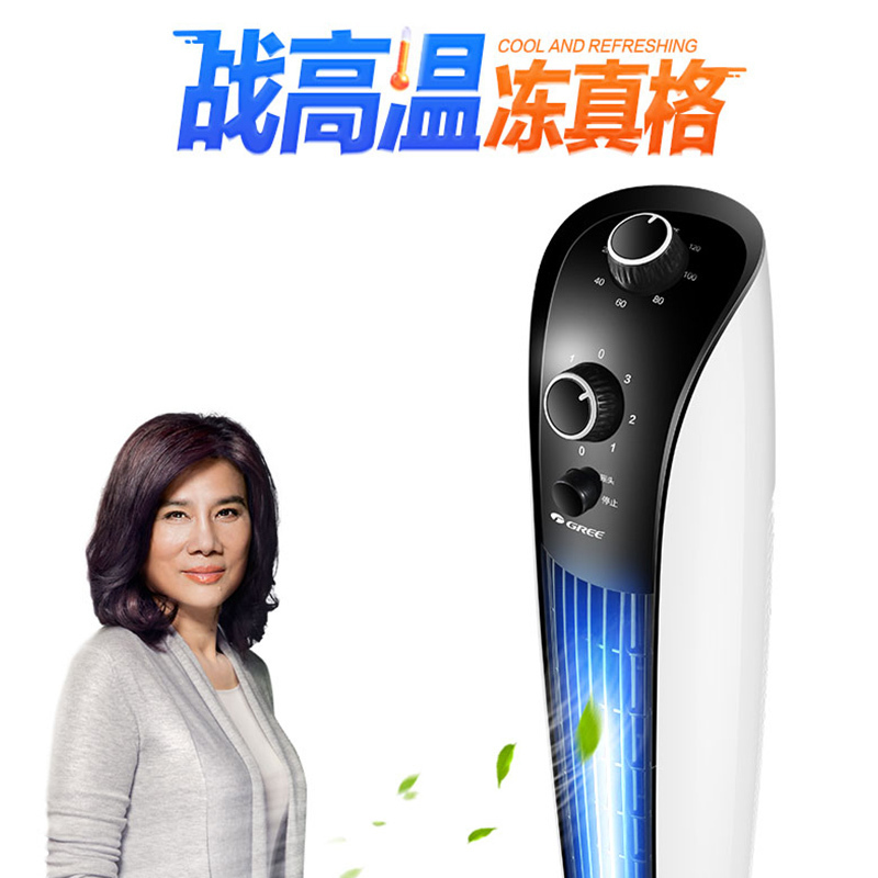格力(GREE)塔扇立式落地扇家用电风扇无叶风扇易拆洗电扇定时节能摇头摆风 450M立方米/H贯流风量FL-09X61h