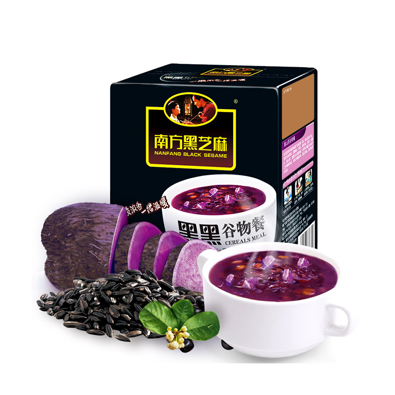南方黑芝麻 黑黑紫山药谷物餐(粉) 280g/盒