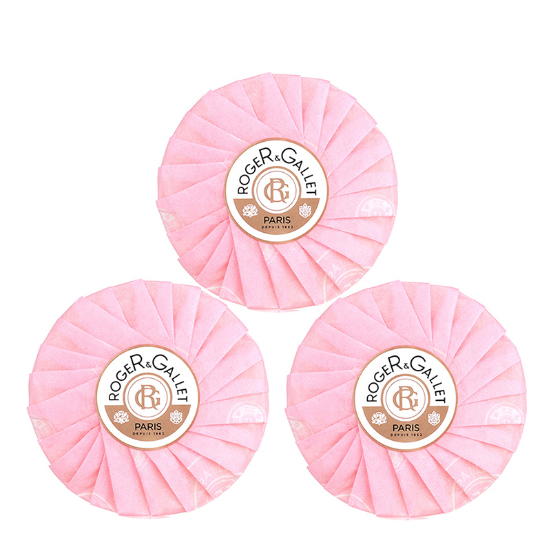 香邂格蕾玫瑰香水皂100g*3块