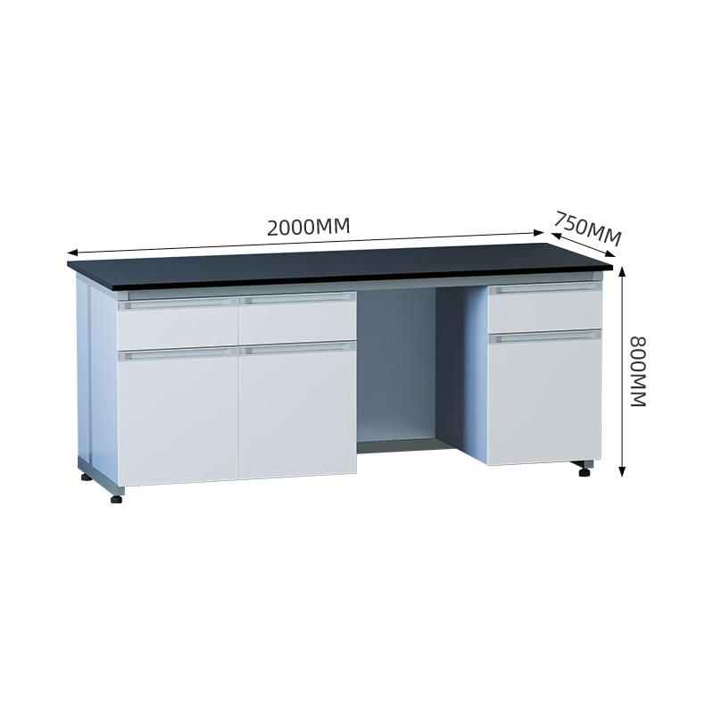 臻远 ZY5052112 实验室 工作台化验室操作台化验桌 钢木暖白2米边台高清大图