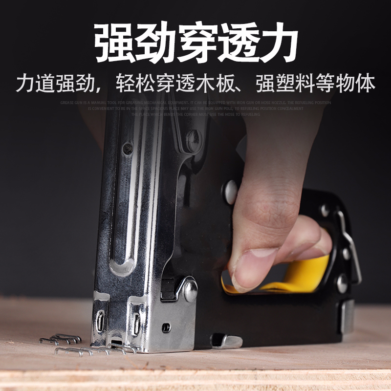 阿斯卡利(ASCARI)手动射钉气钉打钉抢射钉器直U型钢钉马订机线木工具码钉 黄色[三用手动打钉枪]+三种钉各1000枚