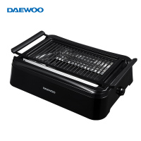 大宇(DAEWOO)电烧烤炉家用电烤炉无烟烧烤多功能电烤盘 韩式烤肉机 适合3-5人SK1黑色