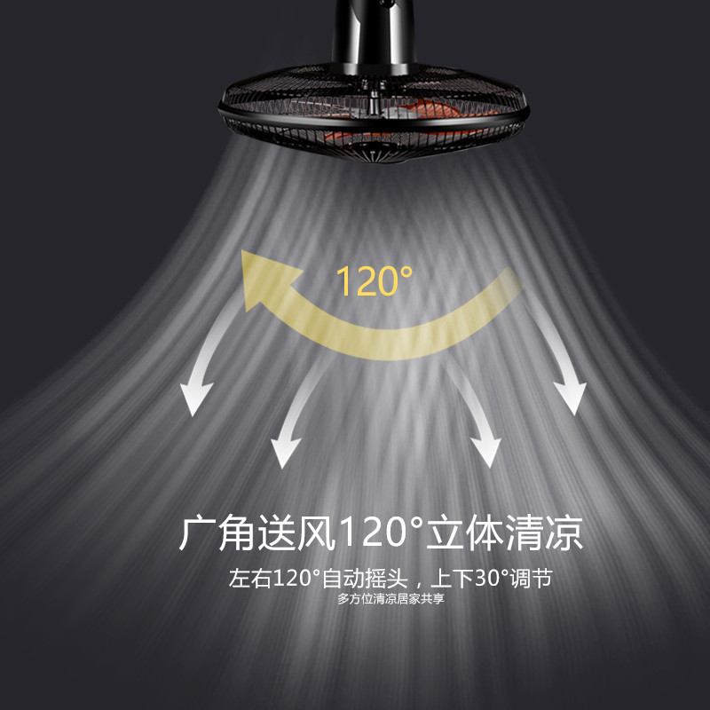 钻石牌壁扇壁挂式电风扇家用摇头工业风扇 18寸三叶机械款高清大图