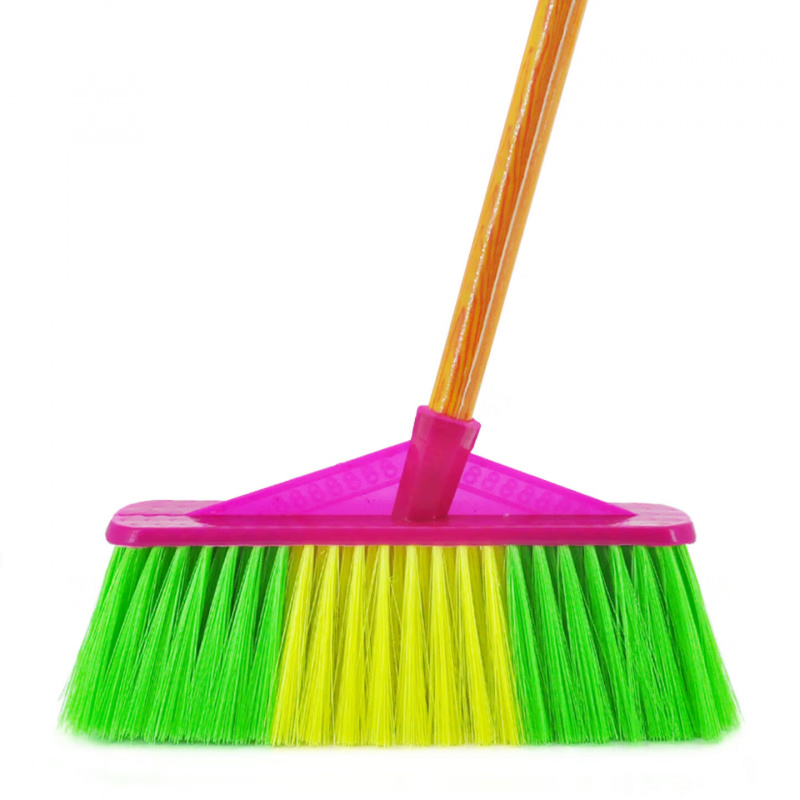 兰诗(LAUTEE)618-R 环卫物业扫把笤帚 斜杆宽头软毛木柄扫把-10个装