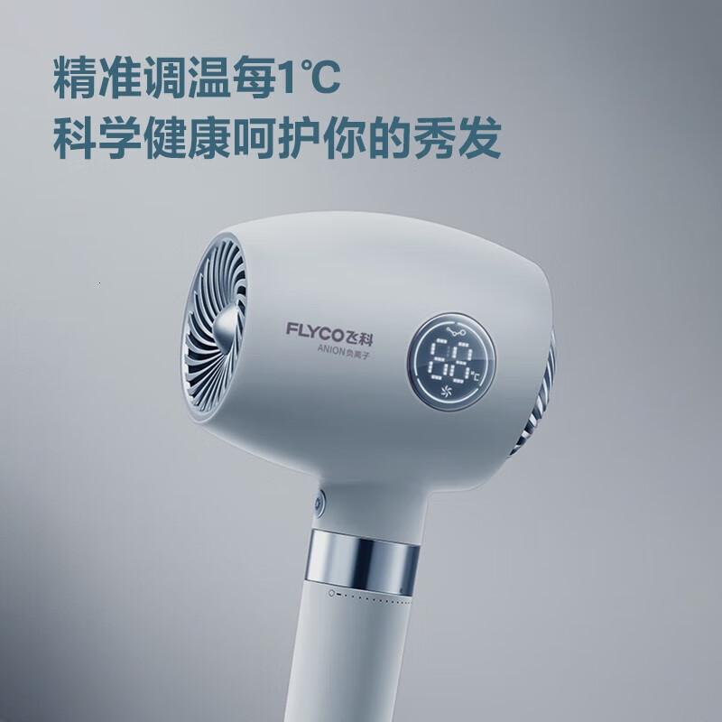 飞科(FLYCO)FH6366电吹风机负离子恒温护发家用冷热大风量快速干发吹风筒LED显示礼物高清大图