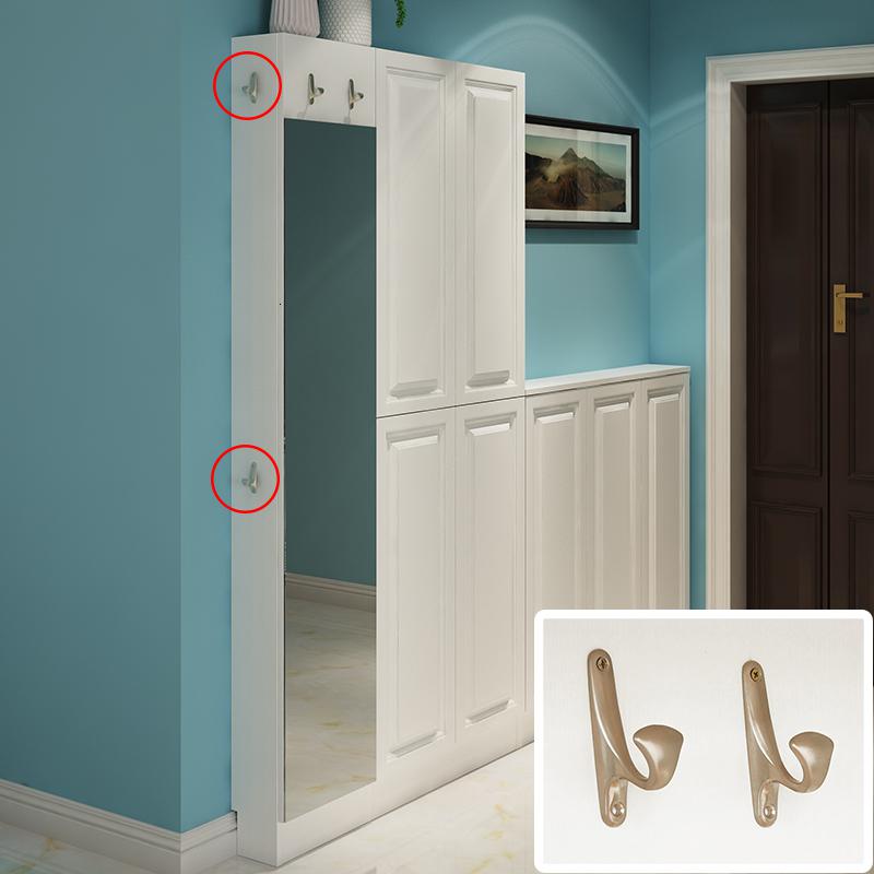 森美人欧式简约厅柜鞋柜超薄15cm入户进柜玄关柜镜面多功能储物衣帽高清大图