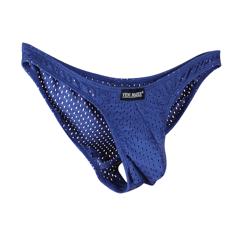 内裤男士三角内裤半包臀青年比基尼薄冰丝网眼透明诱惑性感情绪低腰