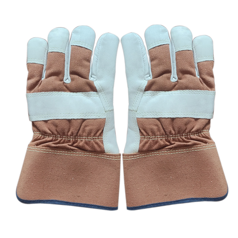 路盈顺 半皮帆布工作手套(加绒款) 均码 双高清大图