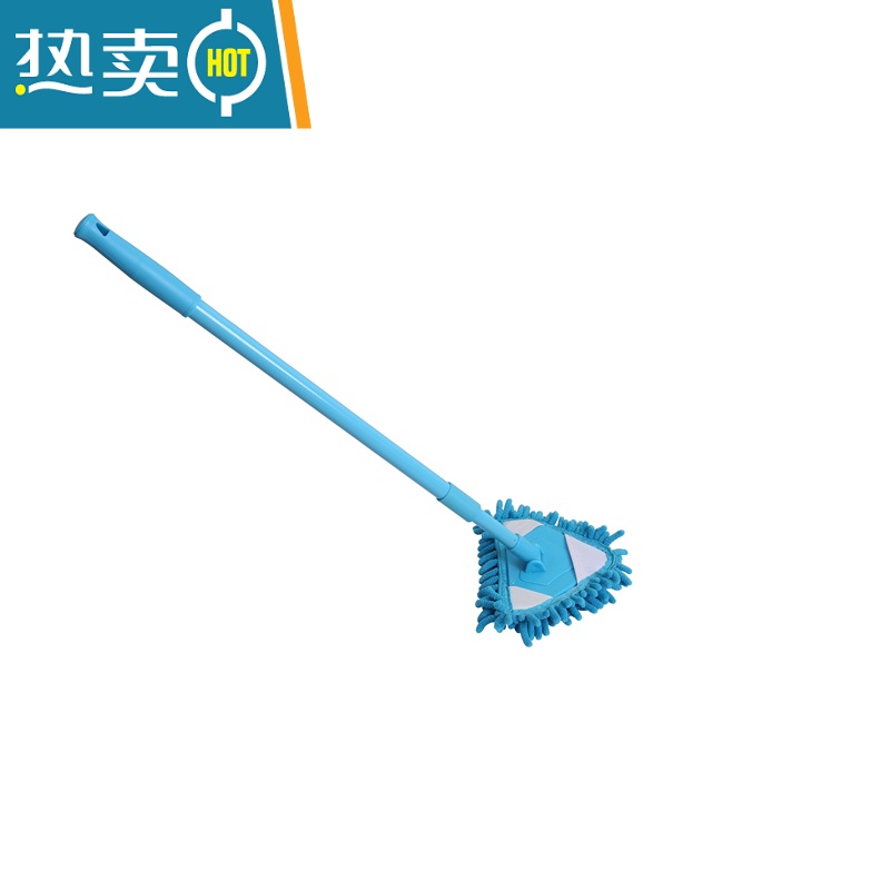 敬平可伸缩雪尼尔玻璃窗擦窗器工具玻璃清洁器墙壁瓷砖天花板清洁拖把 蓝色 90cm 共配3个拖布擦玻璃器高清大图