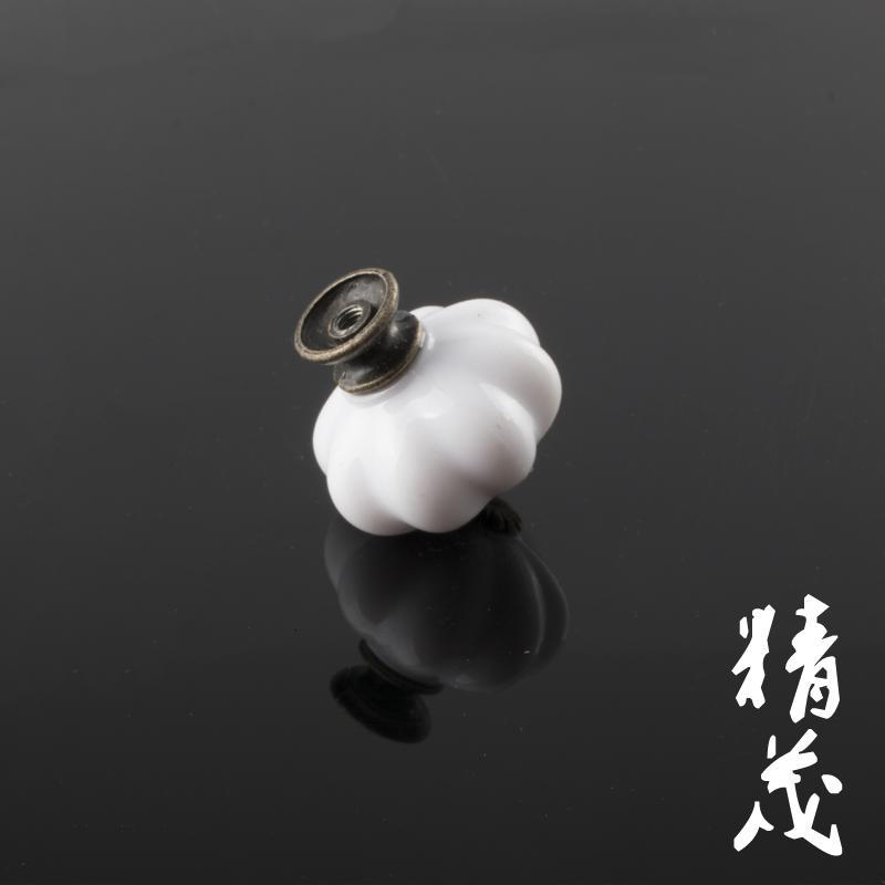 精茂-023大号欧式田园乡村亚克力拉手抽屉橱衣柜把手南瓜拉手 图片色