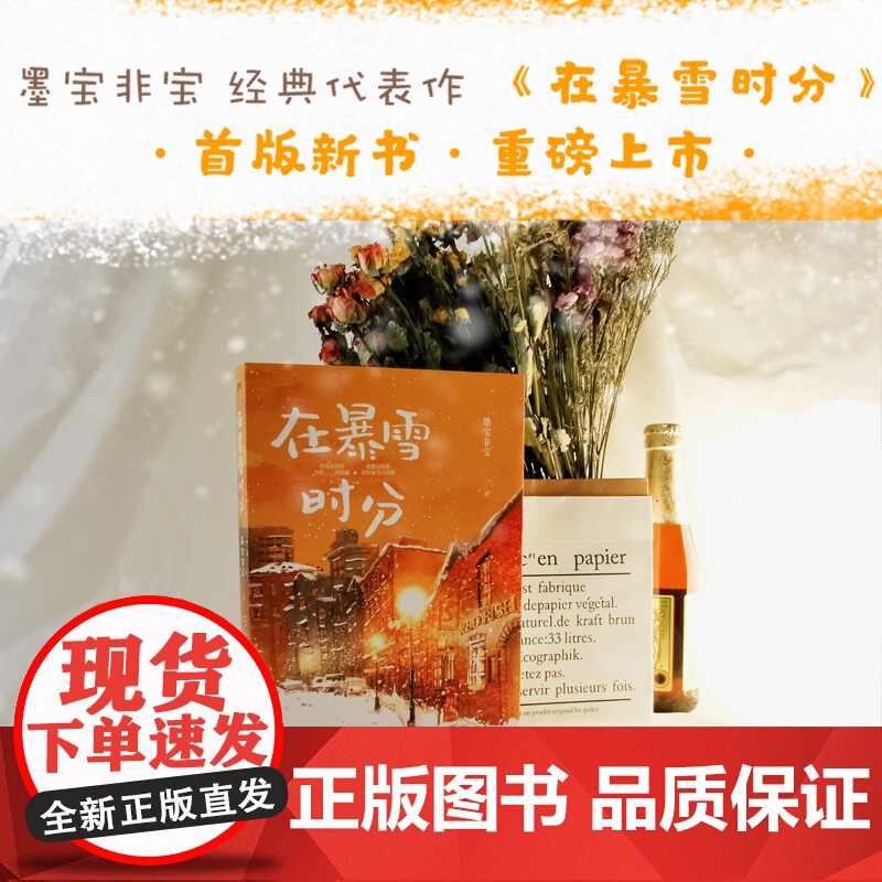 [赠纪念票根+明信片+海报+贴纸]在暴雪时分 墨宝非宝 著 吴磊赵今麦主演同名电视剧原著小说 蜜汁炖鱿鱼作者书籍高清大图