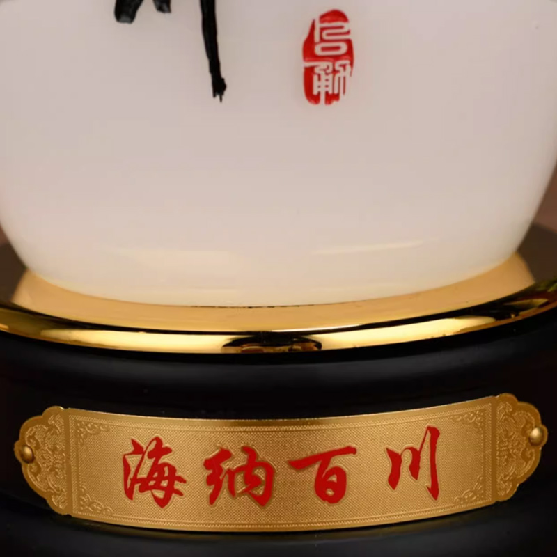 思唯美(sweet made) 办公室桌面高档摆件旋转笔筒 厚德载物(大号)高清大图