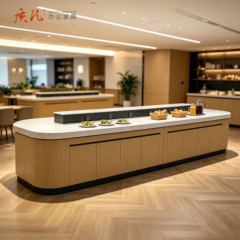 质凡自助餐台茶歇甜品台早餐台食堂取餐台 长7.5米宽1米1高0.8米